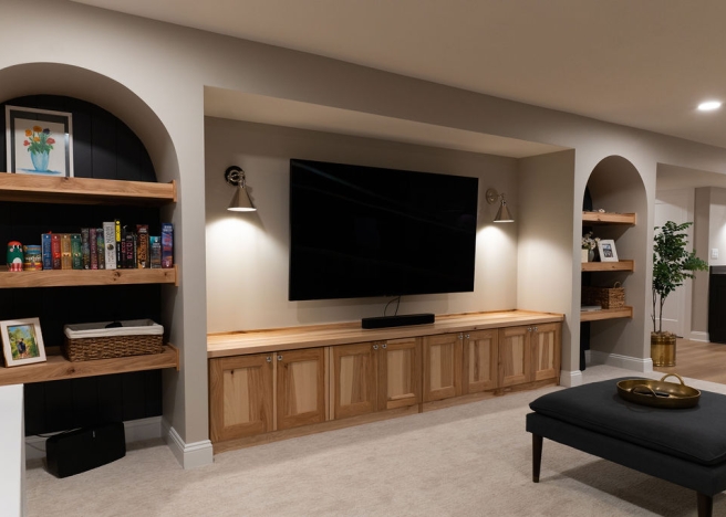 Basement tv wall