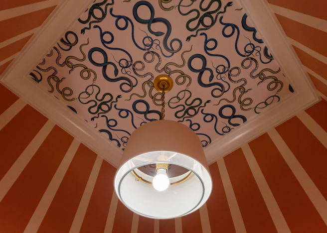 Wallpaper ceiling